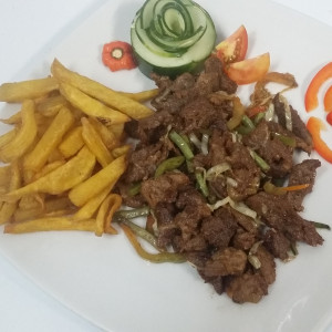 Fajitas de Cerdo con Vegetales