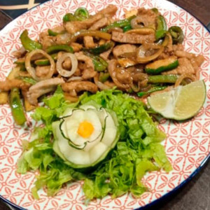 Fajitas de Cerdo con Vegetales