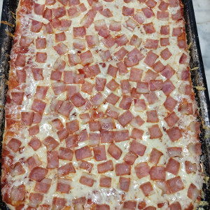 Pizza familiar con bacon plus 