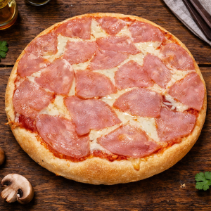  Pizza Con jamón 