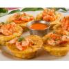 Tostones rellenos con camarón